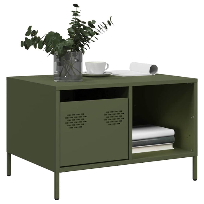 Măsuță cafea verde măsliniu 68,5x50x43,5cm oțel laminat la rece - WALTI WALTI