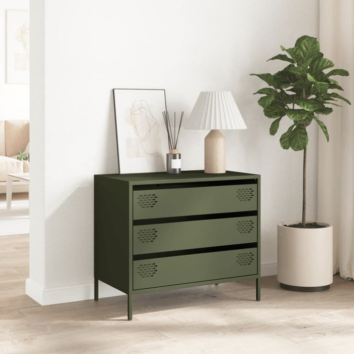 Dulap, verde măsliniu, 68x39x58,5 cm, oțel laminat la rece - WALTI WALTI