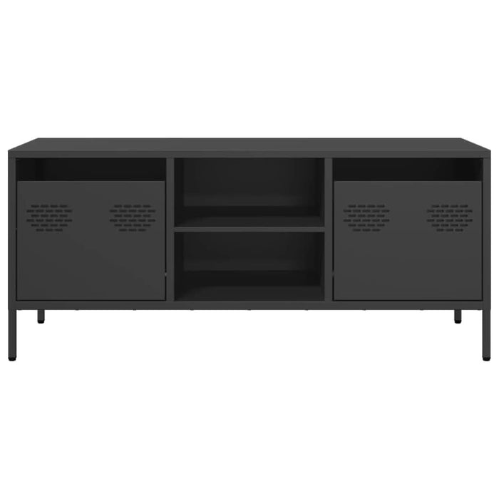 Dulap TV, negru, 101,5x39x43,5 cm, oțel laminat la rece - WALTI WALTI