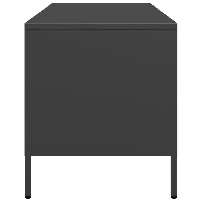 Dulap TV, negru, 101,5x39x43,5 cm, oțel laminat la rece - WALTI WALTI