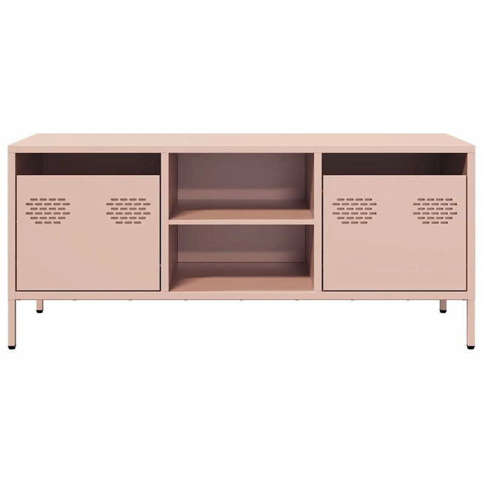 Dulap TV, roz, 101,5x39x43,5 cm, oțel laminat la rece - WALTI WALTI