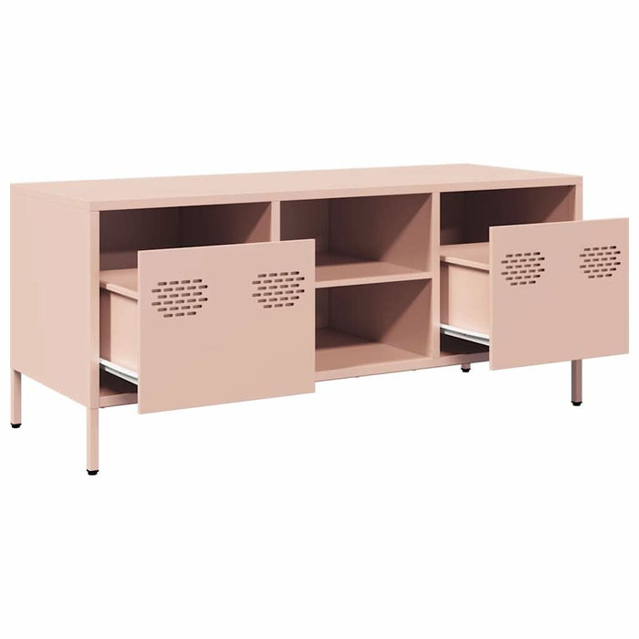 Dulap TV, roz, 101,5x39x43,5 cm, oțel laminat la rece - WALTI WALTI