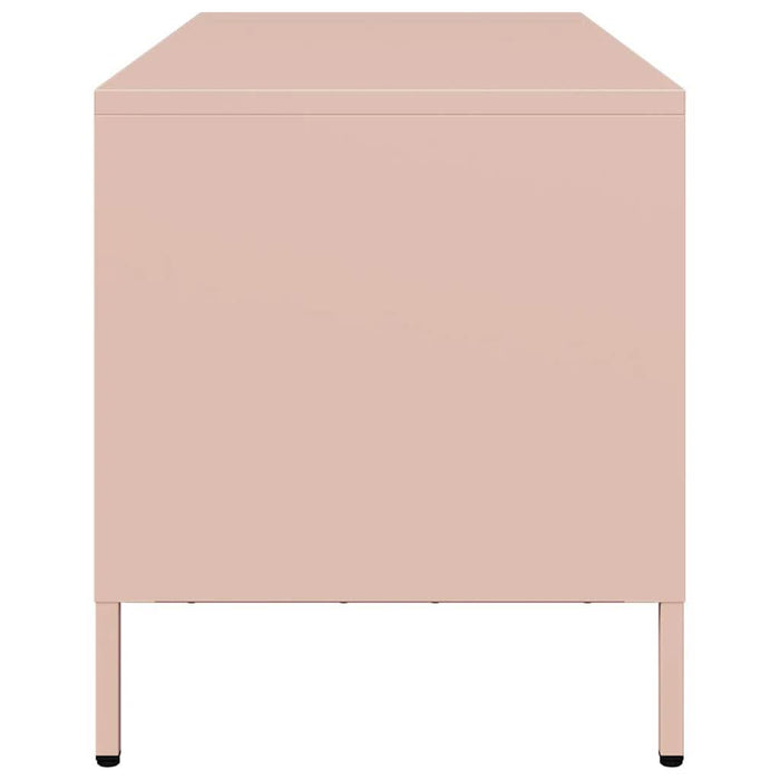 Dulap TV, roz, 101,5x39x43,5 cm, oțel laminat la rece - WALTI WALTI