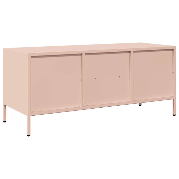 Dulap TV, roz, 101,5x39x43,5 cm, oțel laminat la rece - WALTI WALTI