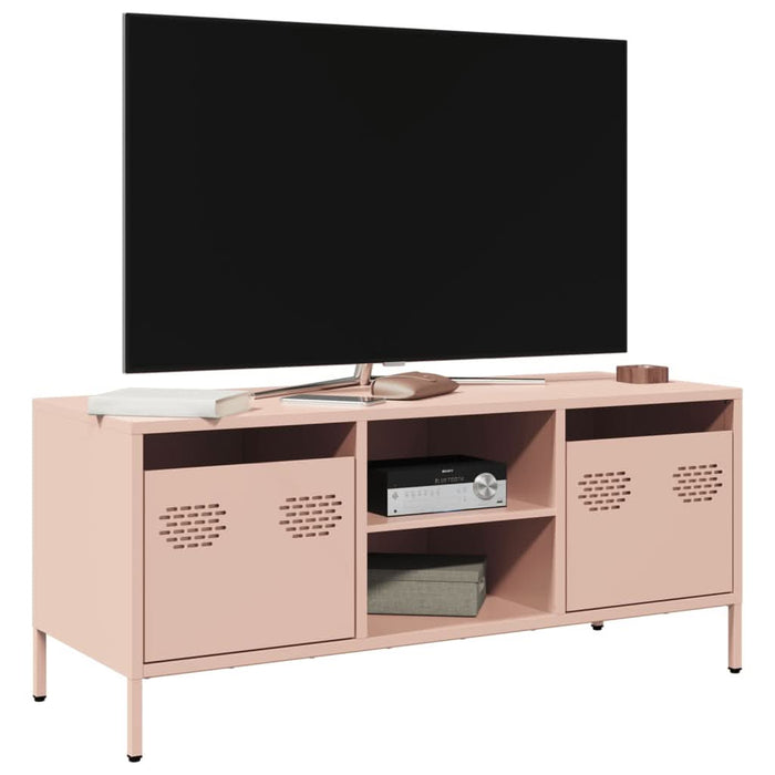 Dulap TV, roz, 101,5x39x43,5 cm, oțel laminat la rece - WALTI WALTI