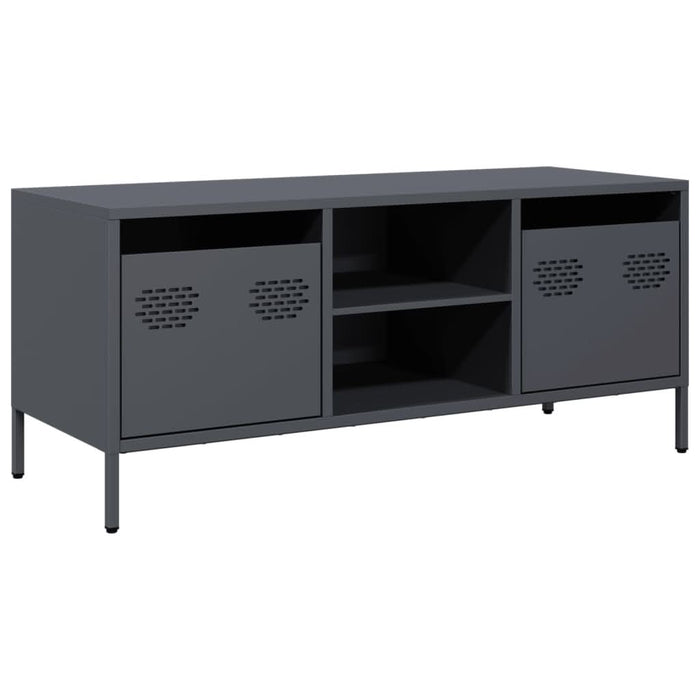 Dulap TV, antracit, 101,5x39x43,5 cm, oțel laminat la rece - WALTI WALTI