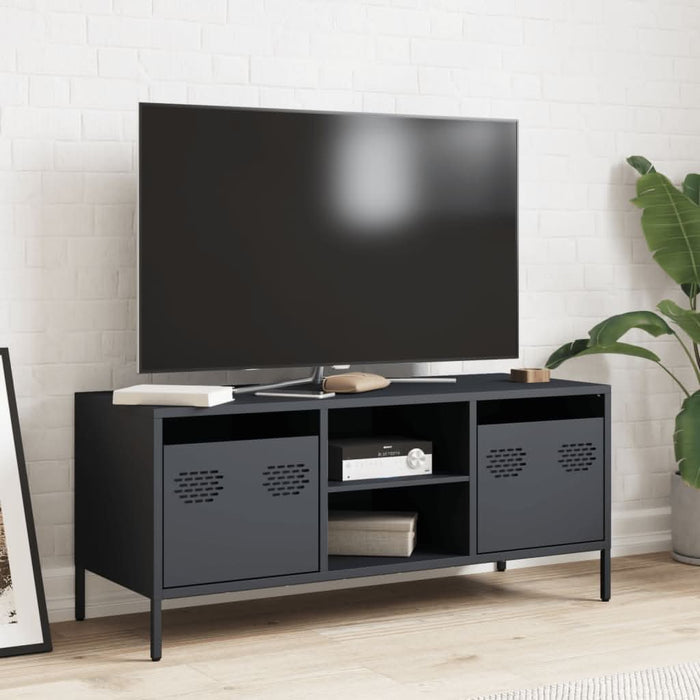 Dulap TV, antracit, 101,5x39x43,5 cm, oțel laminat la rece - WALTI WALTI