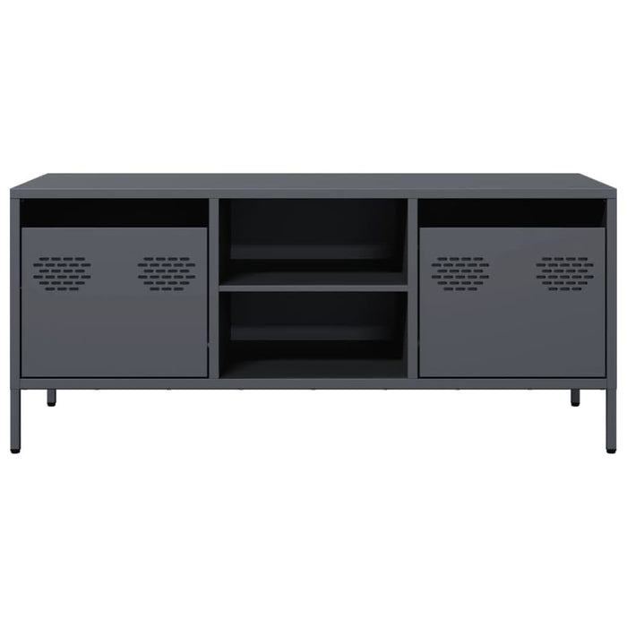 Dulap TV, antracit, 101,5x39x43,5 cm, oțel laminat la rece - WALTI WALTI