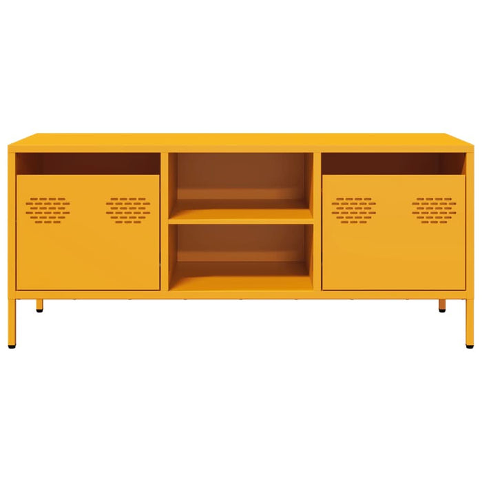 Dulap TV, galben muștar, 101,5x39x43,5 cm, oțel laminat la rece - WALTI WALTI