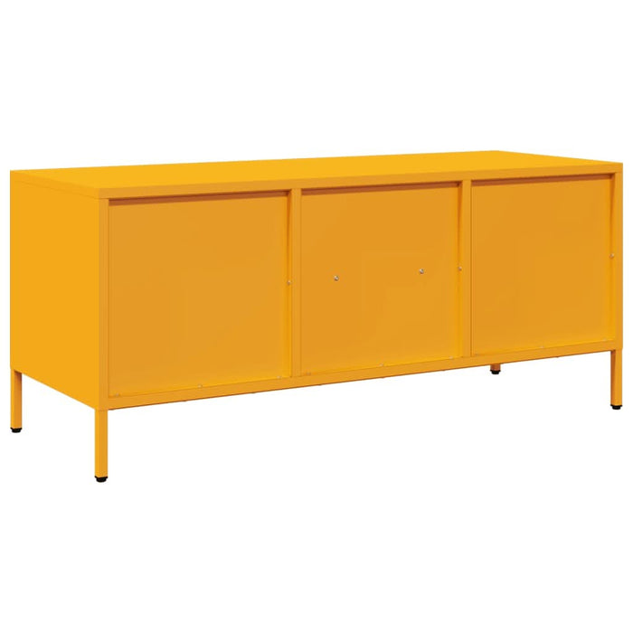 Dulap TV, galben muștar, 101,5x39x43,5 cm, oțel laminat la rece - WALTI WALTI