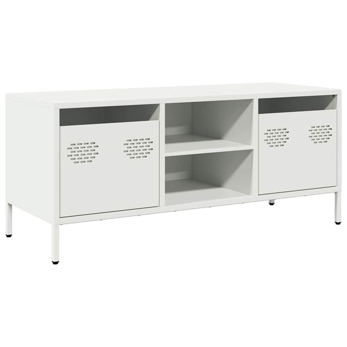 Dulap TV, alb, 101,5x39x43,5 cm, oțel laminat la rece - WALTI WALTI