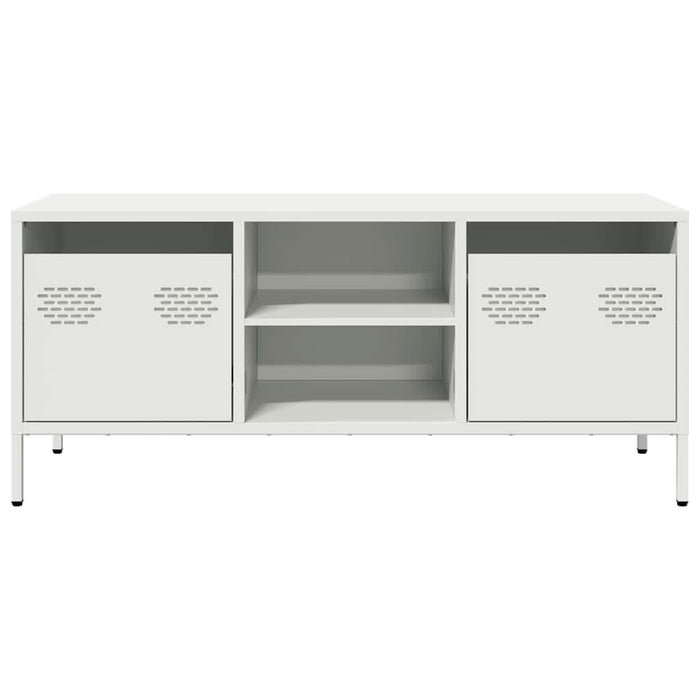 Dulap TV, alb, 101,5x39x43,5 cm, oțel laminat la rece - WALTI WALTI