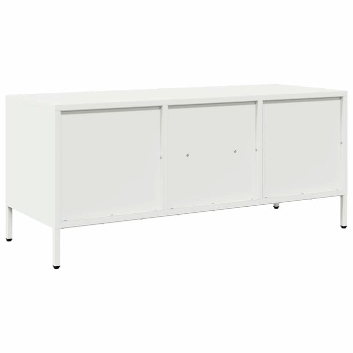 Dulap TV, alb, 101,5x39x43,5 cm, oțel laminat la rece - WALTI WALTI