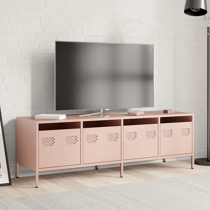 Dulap TV, roz, 135x39x43,5 cm, oțel laminat la rece WALTI