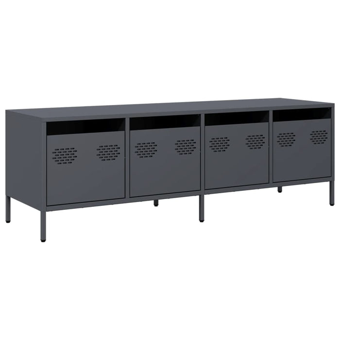 Dulap TV, antracit, 135x39x43,5 cm, oțel laminat la rece - WALTI WALTI
