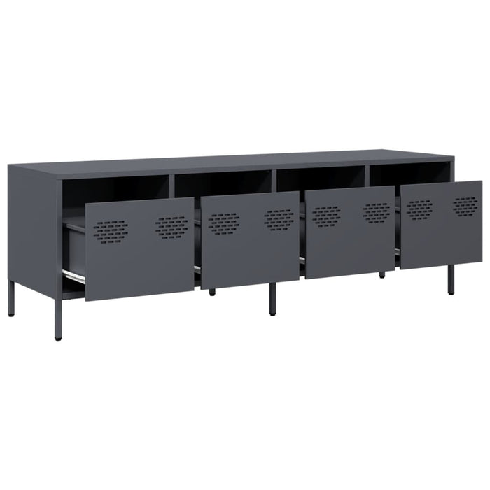 Dulap TV, antracit, 135x39x43,5 cm, oțel laminat la rece - WALTI WALTI