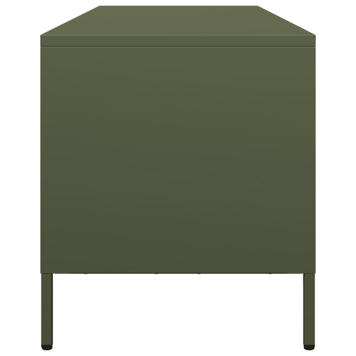 Dulap TV, verde măsliniu, 135x39x43,5 cm, oțel laminat la rece WALTI