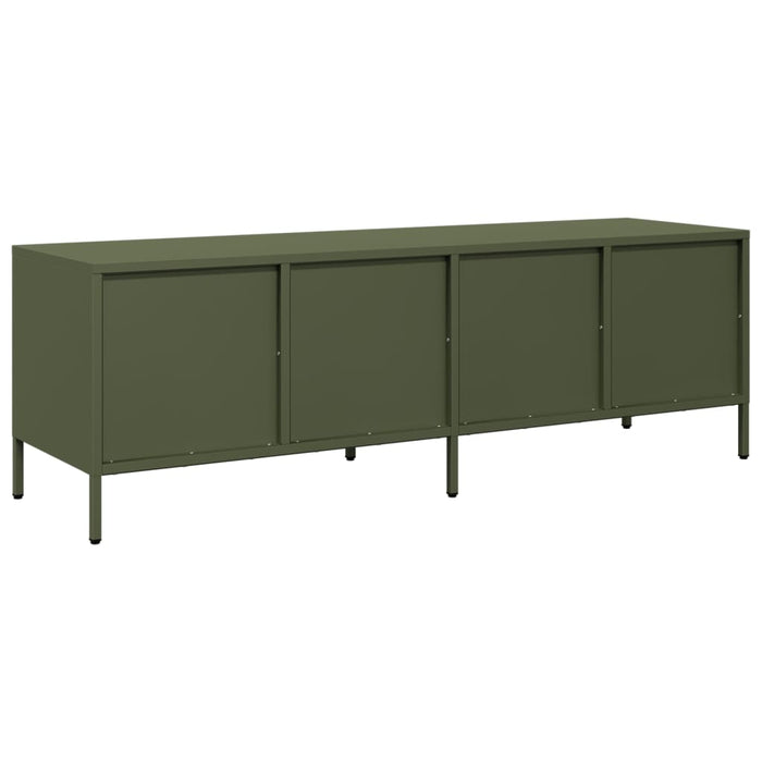 Dulap TV, verde măsliniu, 135x39x43,5 cm, oțel laminat la rece WALTI