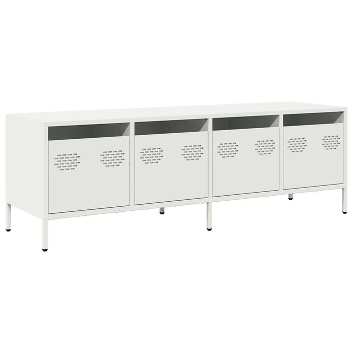 Dulap TV, alb, 135x39x43,5 cm, oțel laminat la rece - WALTI WALTI
