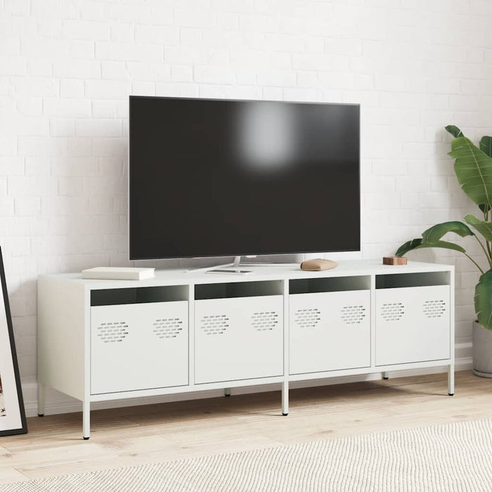 Dulap TV, alb, 135x39x43,5 cm, oțel laminat la rece - WALTI WALTI