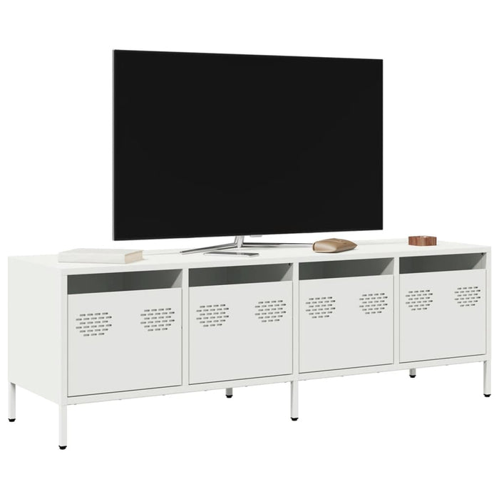 Dulap TV, alb, 135x39x43,5 cm, oțel laminat la rece - WALTI WALTI