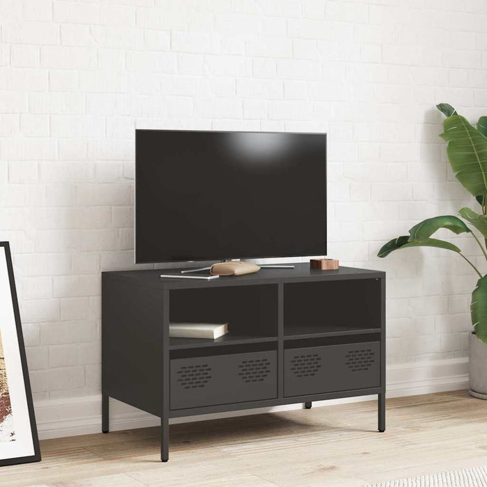 Dulap TV, negru, 68x39x43,5 cm, oțel laminat la rece WALTI