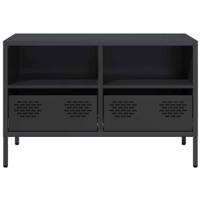 Dulap TV, negru, 68x39x43,5 cm, oțel laminat la rece WALTI