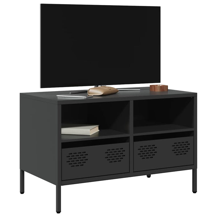 Dulap TV, negru, 68x39x43,5 cm, oțel laminat la rece WALTI