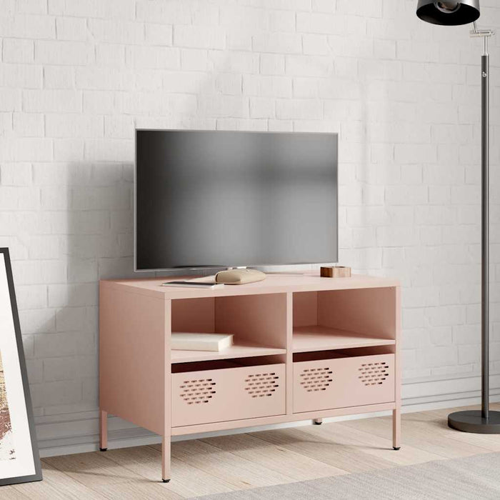 Dulap TV, roz, 68x39x43,5 cm, oțel laminat la rece - WALTI WALTI