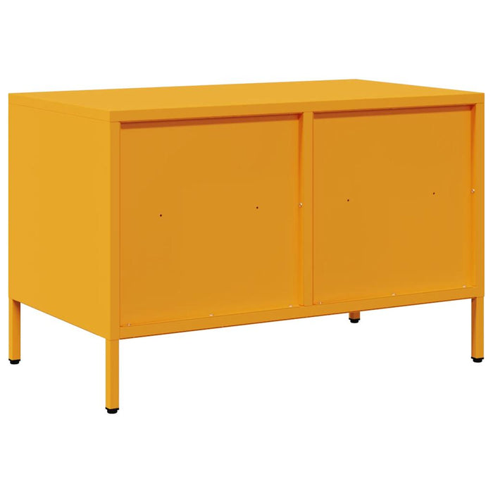 Dulap TV, galben muștar, 68x39x43,5 cm, oțel laminat la rece WALTI