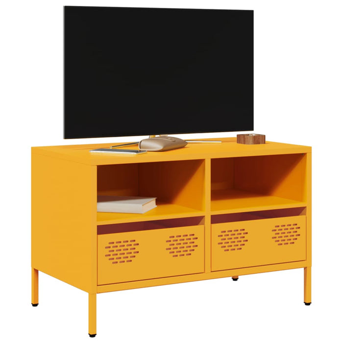 Dulap TV, galben muștar, 68x39x43,5 cm, oțel laminat la rece WALTI