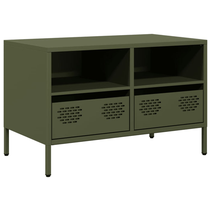 Dulap TV, verde măsliniu, 68x39x43,5 cm, oțel laminat la rece WALTI