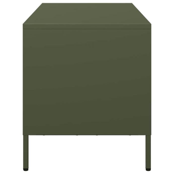Dulap TV, verde măsliniu, 68x39x43,5 cm, oțel laminat la rece WALTI