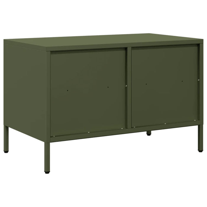 Dulap TV, verde măsliniu, 68x39x43,5 cm, oțel laminat la rece WALTI