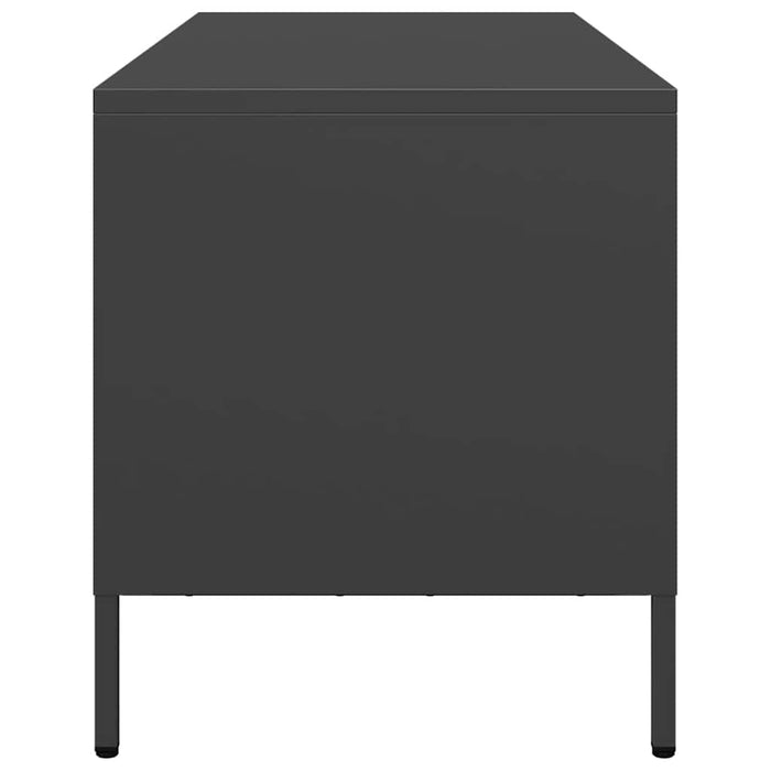 Dulap TV, negru, 101,5x39x43,5 cm, oțel laminat la rece - WALTI WALTI