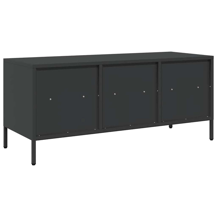 Dulap TV, negru, 101,5x39x43,5 cm, oțel laminat la rece - WALTI WALTI
