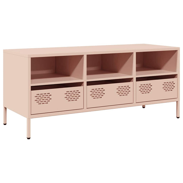 Dulap TV, roz, 101,5x39x43,5 cm, oțel laminat la rece - WALTI WALTI