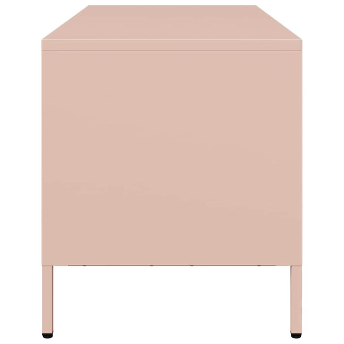 Dulap TV, roz, 101,5x39x43,5 cm, oțel laminat la rece - WALTI WALTI