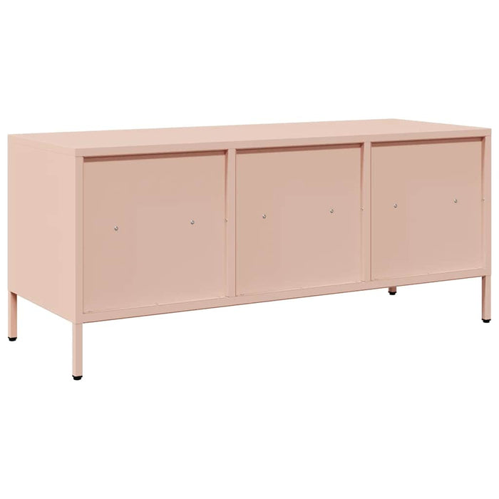 Dulap TV, roz, 101,5x39x43,5 cm, oțel laminat la rece - WALTI WALTI