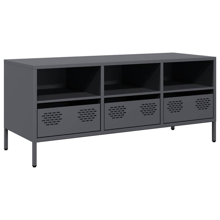 Dulap TV, antracit, 101,5x39x43,5 cm, oțel laminat la rece - WALTI WALTI