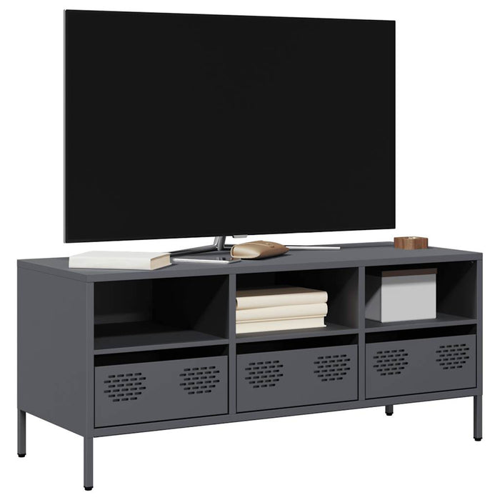 Dulap TV, antracit, 101,5x39x43,5 cm, oțel laminat la rece - WALTI WALTI