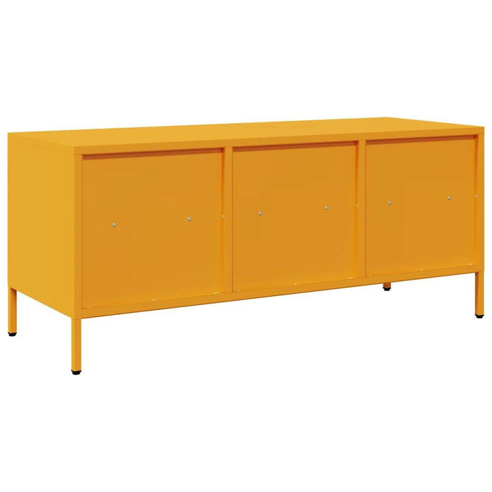 Dulap TV, galben muștar, 101,5x39x43,5 cm, oțel laminat la rece - WALTI WALTI