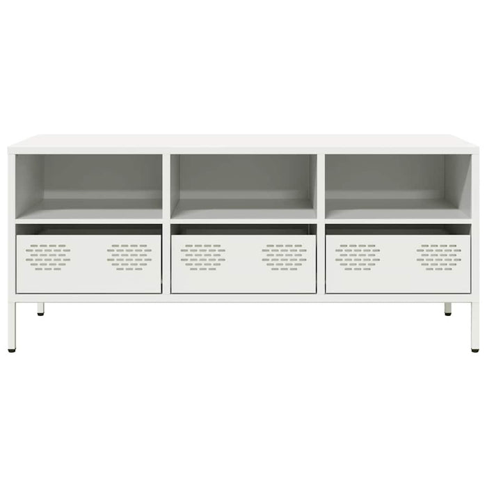 Dulap TV, alb, 101,5x39x43,5 cm, oțel laminat la rece - WALTI WALTI