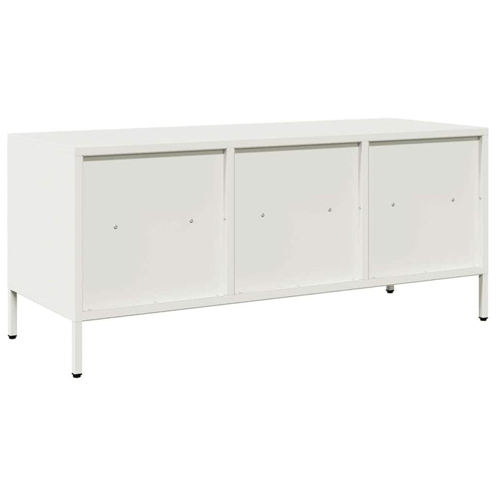 Dulap TV, alb, 101,5x39x43,5 cm, oțel laminat la rece - WALTI WALTI