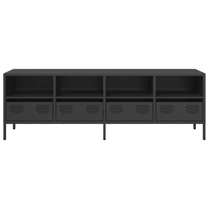 Dulap TV, negru, 135x39x43,5 cm, oțel laminat la rece WALTI