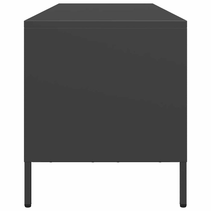 Dulap TV, negru, 135x39x43,5 cm, oțel laminat la rece WALTI
