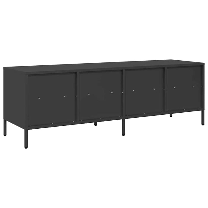 Dulap TV, negru, 135x39x43,5 cm, oțel laminat la rece WALTI