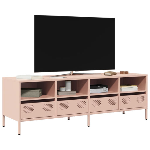 Dulap TV, roz, 135x39x43,5 cm, oțel laminat la rece - WALTI WALTI