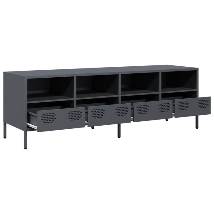 Dulap TV, antracit, 135x39x43,5 cm, oțel laminat la rece - WALTI WALTI