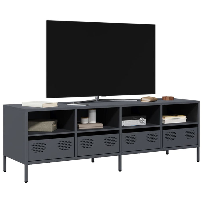 Dulap TV, antracit, 135x39x43,5 cm, oțel laminat la rece - WALTI WALTI